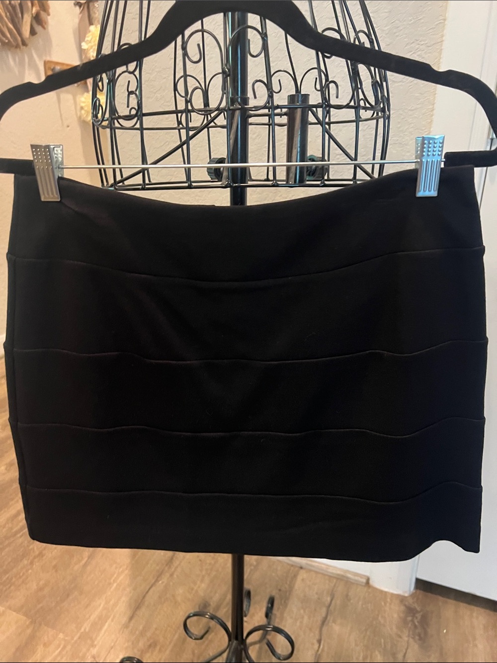 ELLE Classic Black Bandage Mini Skirt